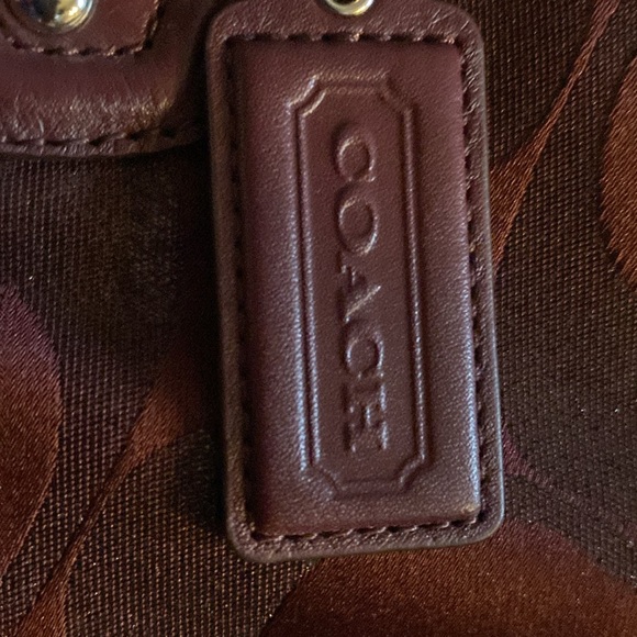 Coach Campbell crossbody satchel in signature metallic fabric F26241. - Picture 9 of 9